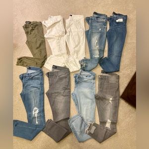 9 Pairs of Express Skinny Jean Leggings Size 10R